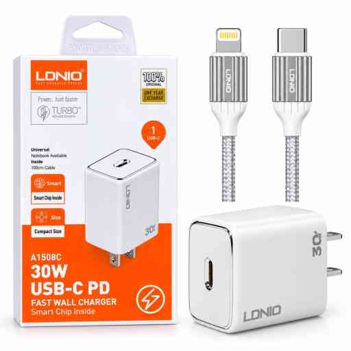 LDNIO A1508C CARGADOR CABLE C-LIGHTNING