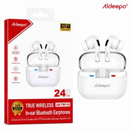 ALDEEPO AD-TW110 AUDIFONO BLUETOOTH (BLANCO)