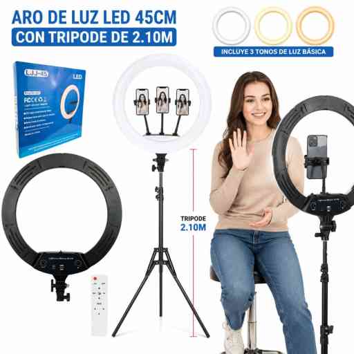 ARO DE LUZ 45CM + TRIPOD 2.10M