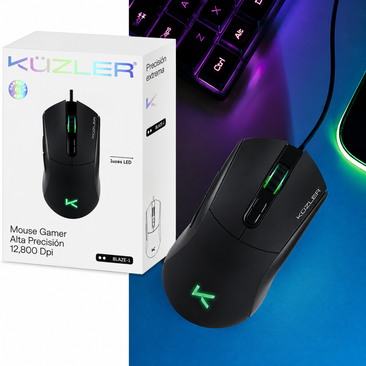 KUZLER BLAZE-1 MOUSE GAMER 12800DPI