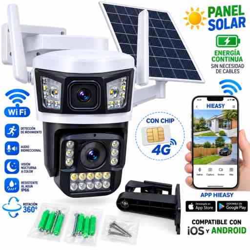 CAMARA BT-HD71 DOBLE LENTE CON PANEL SOLAR
