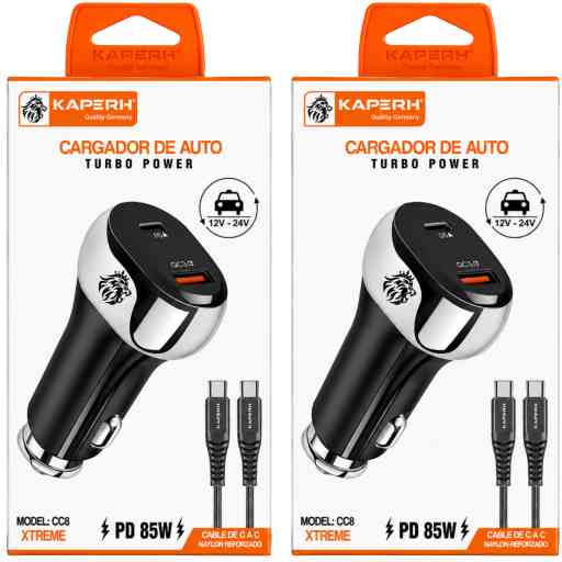 KAPERH CC8 85W CARGADOR DE AUTO PD