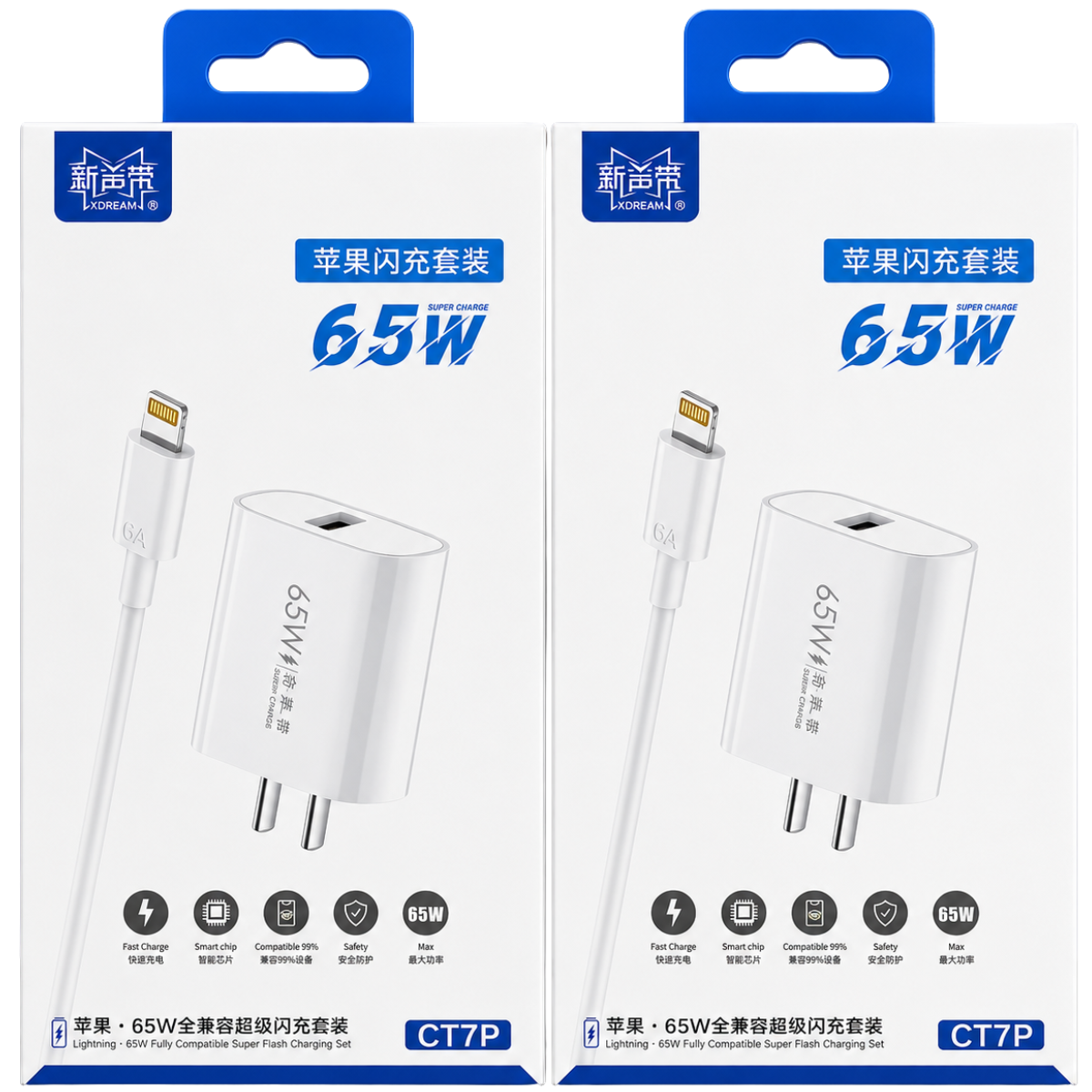 NEW CT7P CARGADOR IPHONE 65W