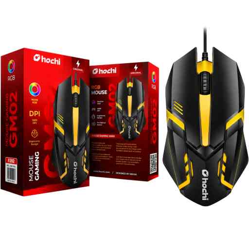 HOCHI MOUSE GAMER RGB CON CABLE USB