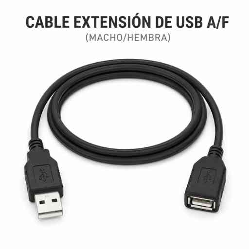 CABLE EXTENSION DE USB A/F (MACHO/HEMBRA)