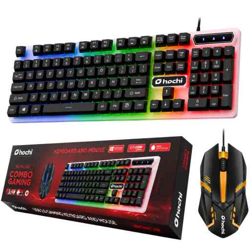 HOCHI SET COMBO GAMER TECLADO + MOUSE RGB