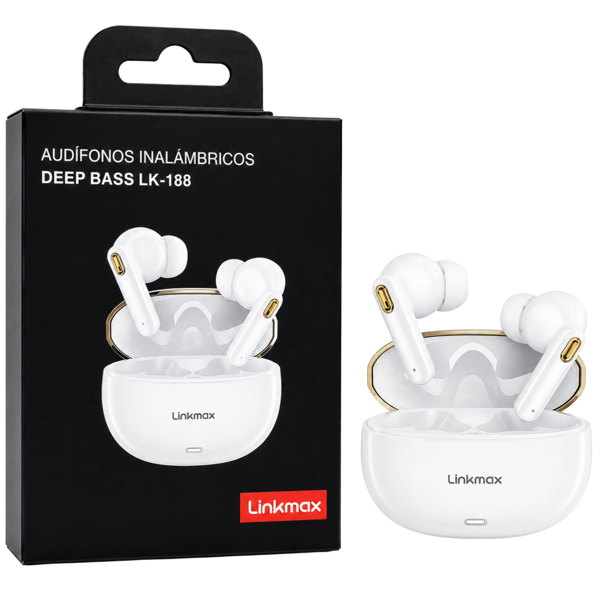 LINKMAX LK-188 AUDIFONO BLUETOOTH (DORADO)