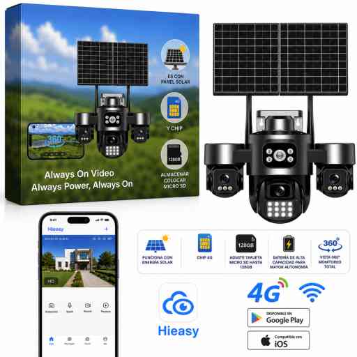 CAMARA LT-D66 CON PANEL SOLAR 4 LENTES