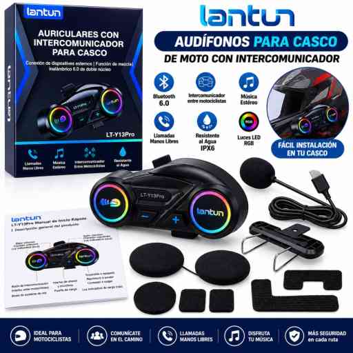 LANTUN LT-Y13PRO AUDIFONO BLUETOOTH PARA CASCOS DE MOTO