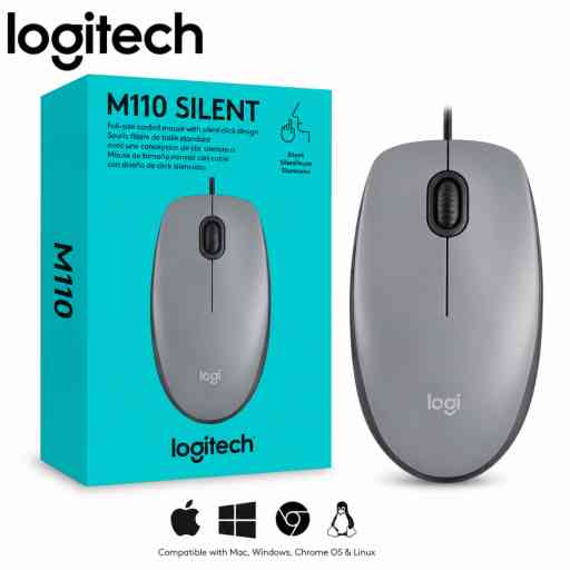 LOGITECH M110 MOUSE CON CABLE (GRIS)