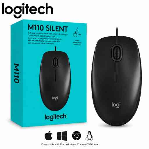 LOGITECH M110 MOUSE CON CABLE (NEGRO)