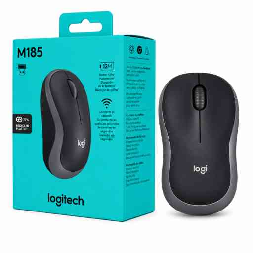 LOGITECH M185 MOUSE INALAMBRICO (GRIS)