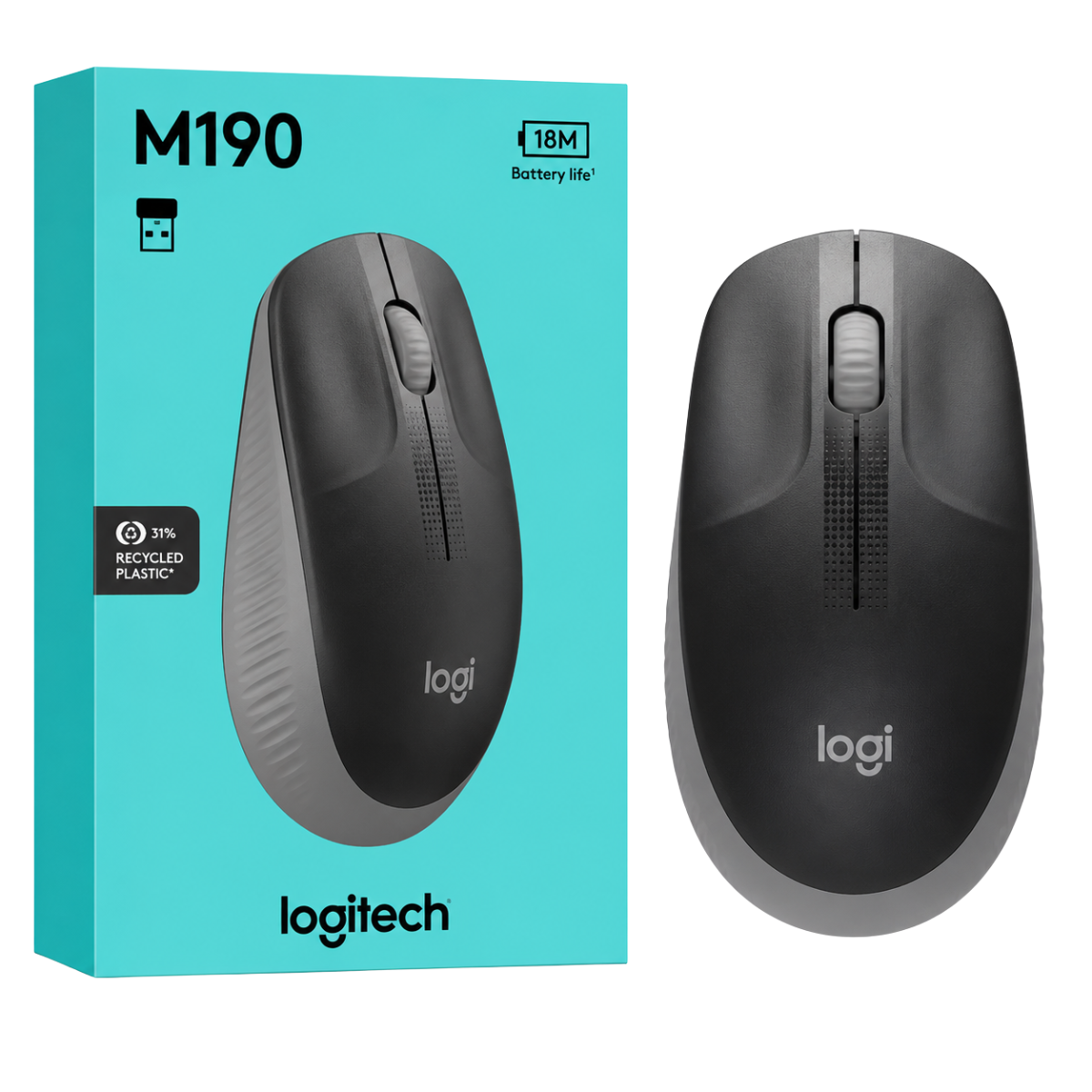 LOGITECH M190 MOUSE INALAMBRICO (NEGRO)