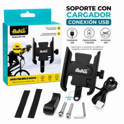 BAIHUO MY-7195 SOPORTE DE MOTO CON CARGADOR