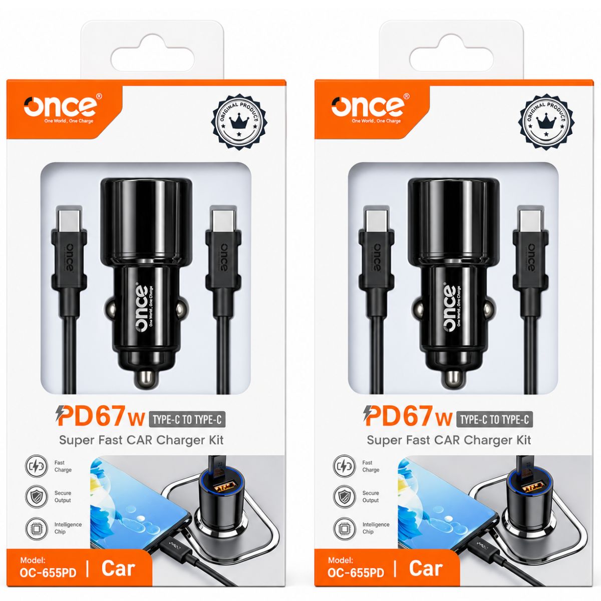 ONCE OC-655PD 67W CARGDOR DE AUTO