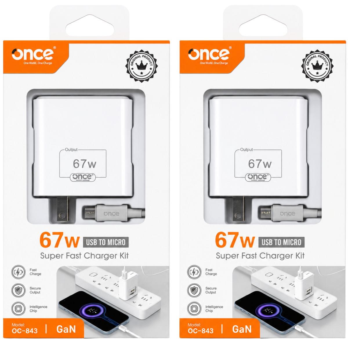 ONCE OC-843 67W CARGADOR V8