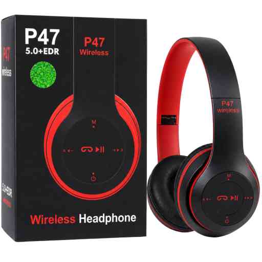 P47 AUDIFONO BLUETOOTH (ROJO)
