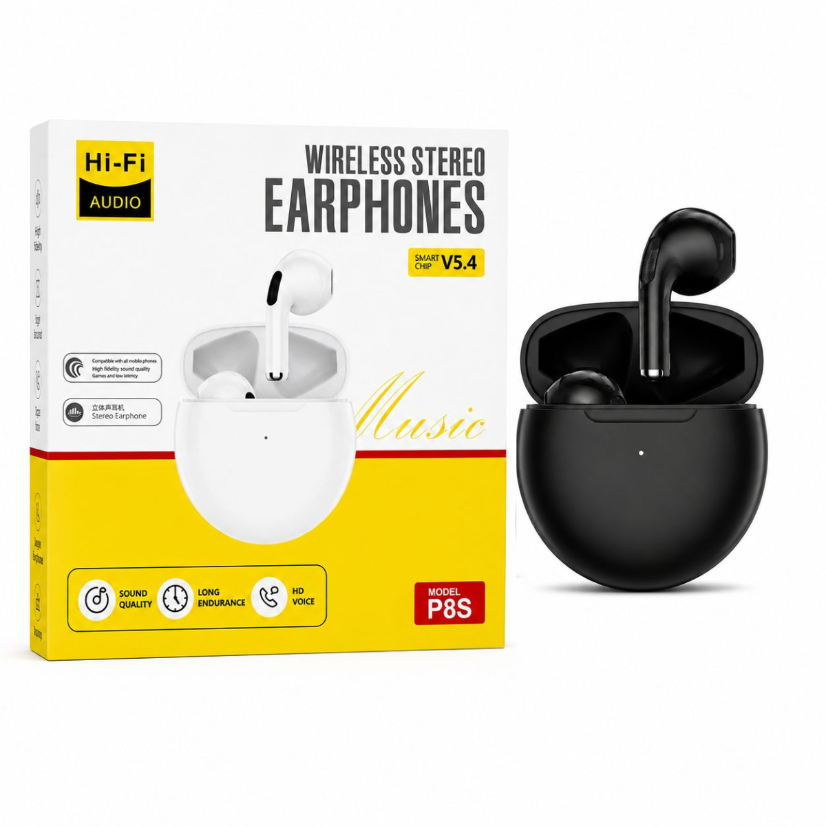 P8S AUDIFONO BLUETOOTH (NEGRO)