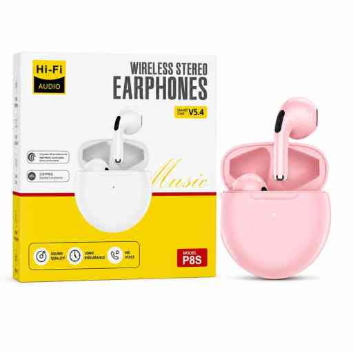 P8S AUDIFONO BLUETOOTH (ROSADO)