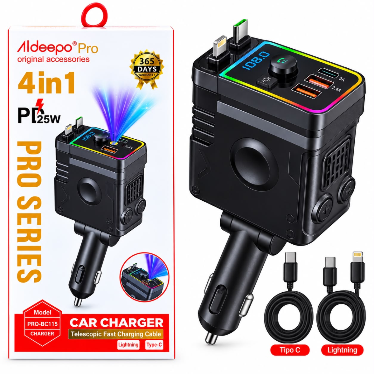 ALDEEPO PRO-BC115 CARGADOR DE AUTO
