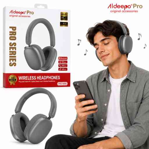 ALDEEPO PRO-HB98 AUDIFONO BLUETOOTH (GRIS)