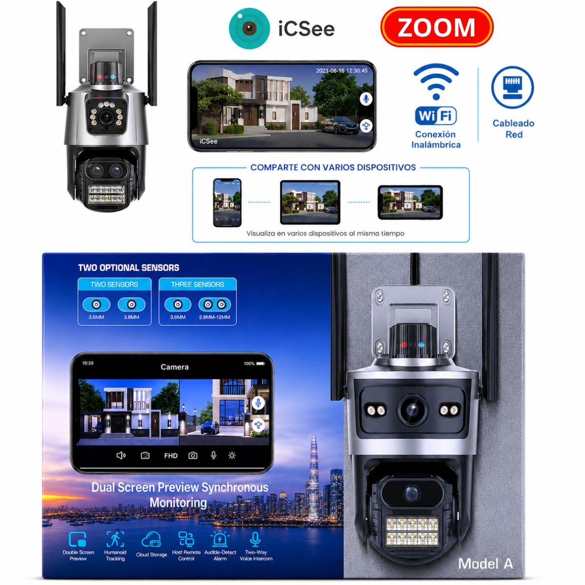 CAMARA P11-QQ9-5K CON ZOOM DOBLE LENTE