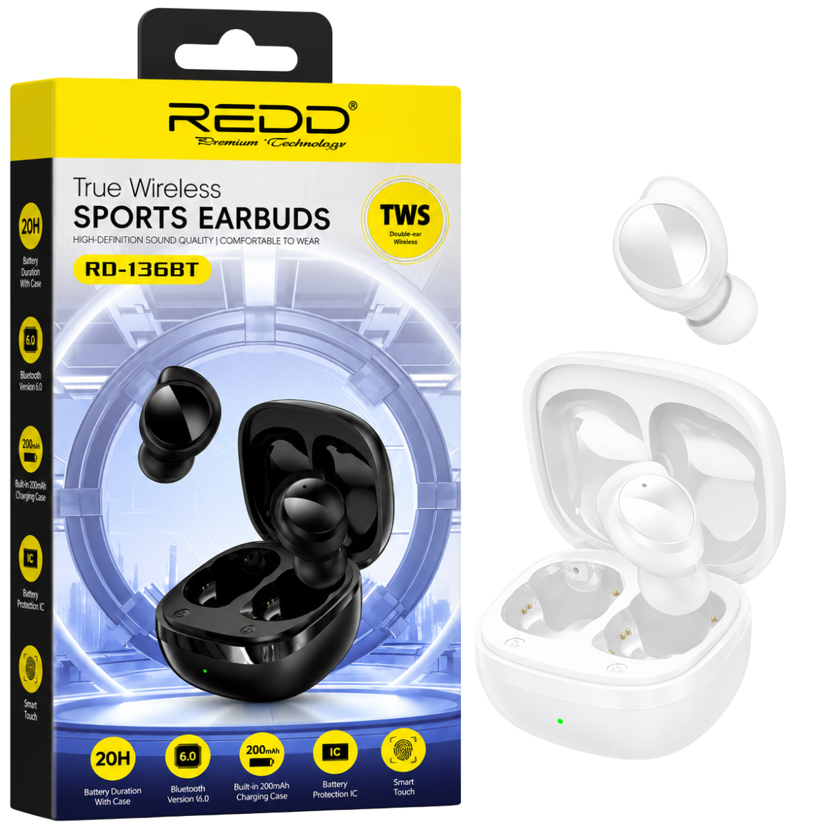 REDD RD-136BT AUDIFONO BLUETOOTH (BLANCO)
