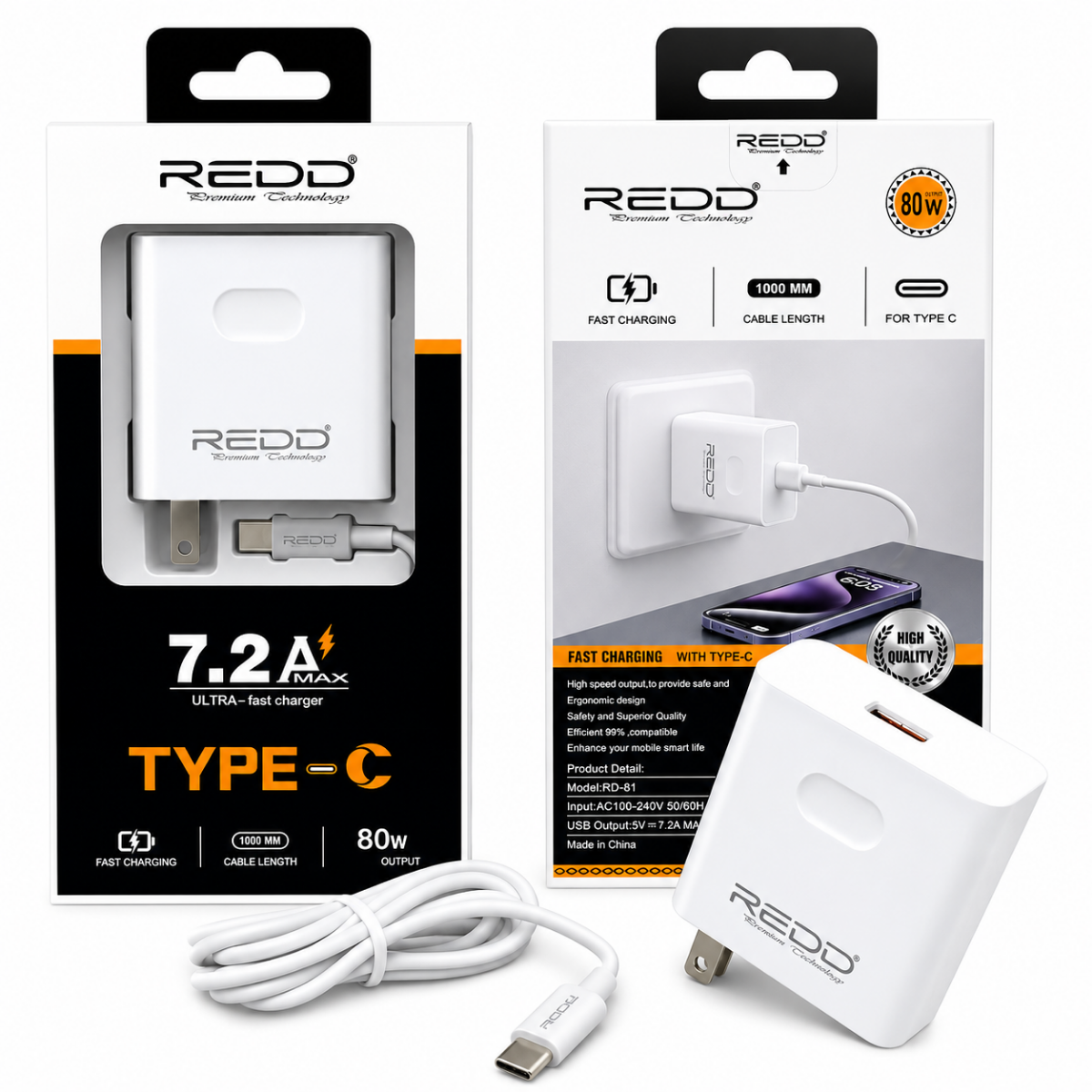REDD RD-6123 80W CARGADOR TIPO C