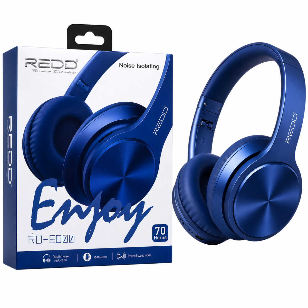 REDD RD-E800 AUDIFONO BLUETOOTH VINCHA (AZUL)