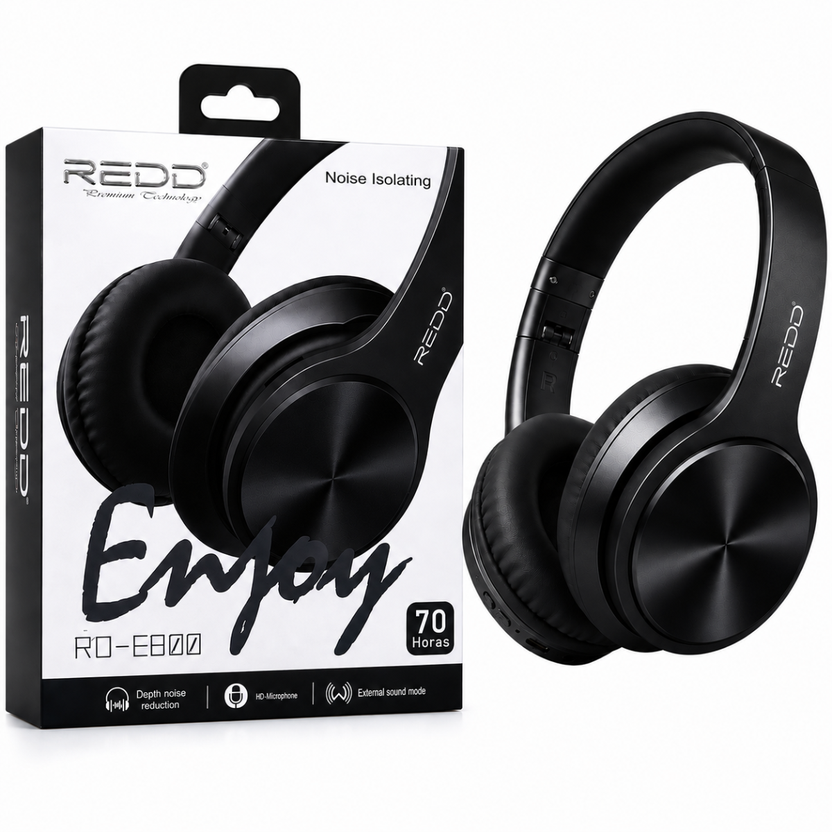 REDD RD-E800 AUDIFONO BLUETOOTH VINCHA (NEGRO)