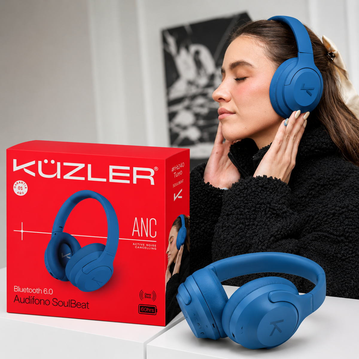 KUZLER SOULBEAT  AUDIFONO INALAMBRICO CON ANC (AZUL)