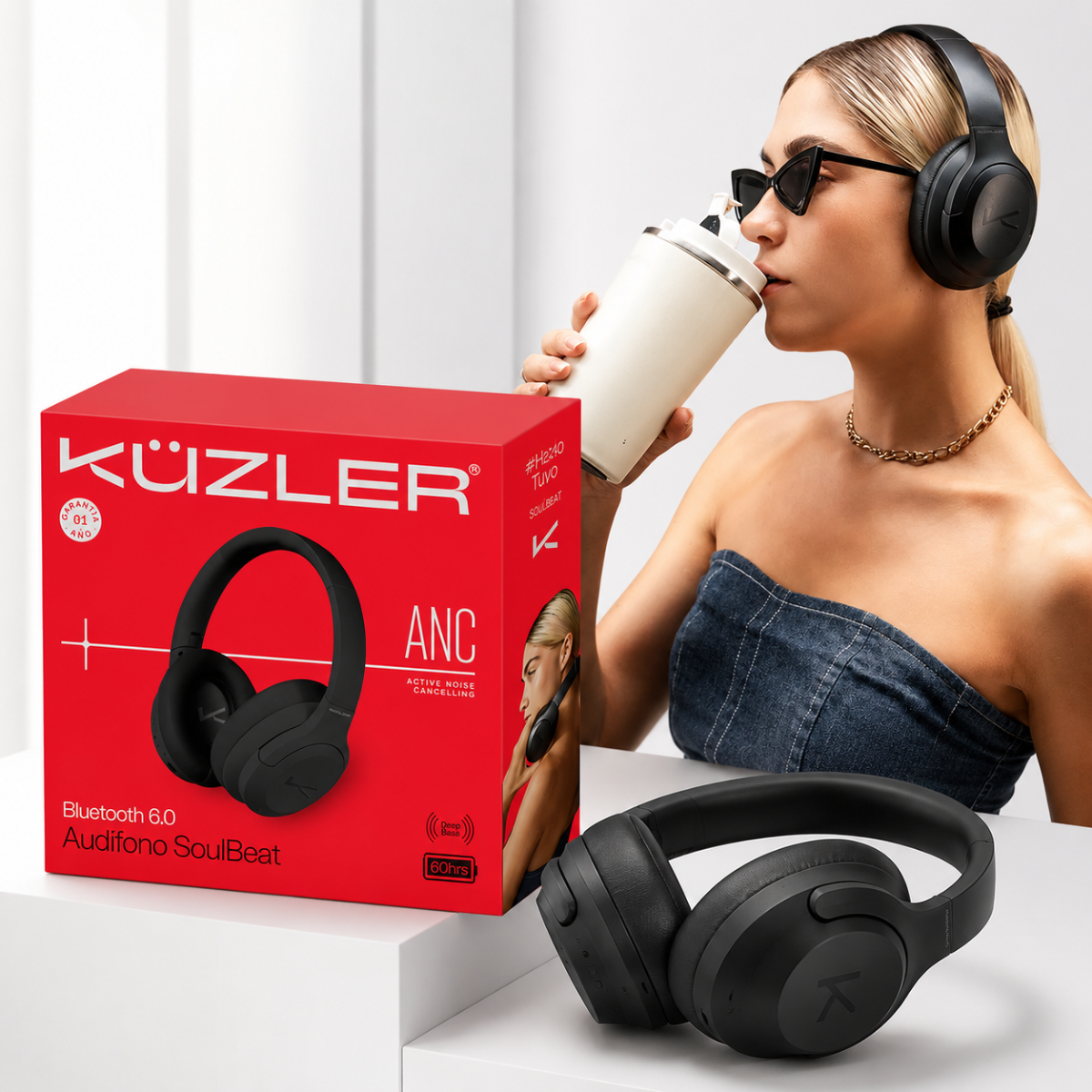 KUZLER SOULBEAT  AUDIFONO INALAMBRICO CON ANC (NEGRO)