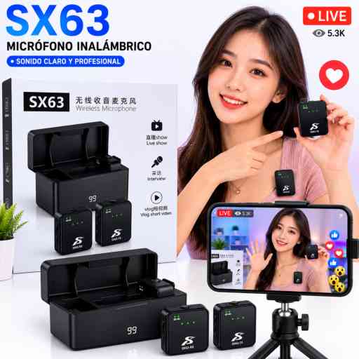 MICROFONO INALAMBRICO SX63 CON BASE DE CARGA