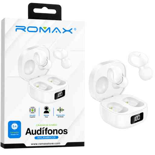 ROMAX TCA0351 AUDIFONO BLUETOOTH (BLANCO)