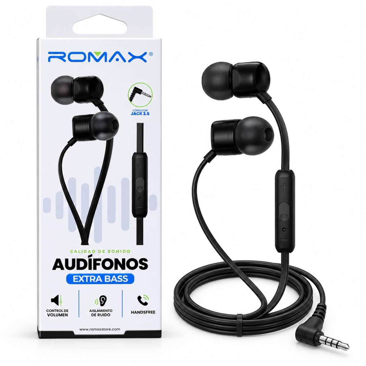 ROMAX TCA0384 AUDIFONO JACK 3.5MM