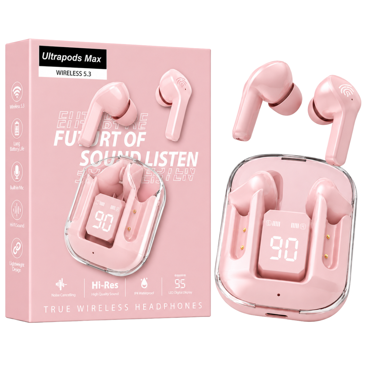 ULTRAPODS MAX AUDIFONO BLUETOOTH (ROSADO)