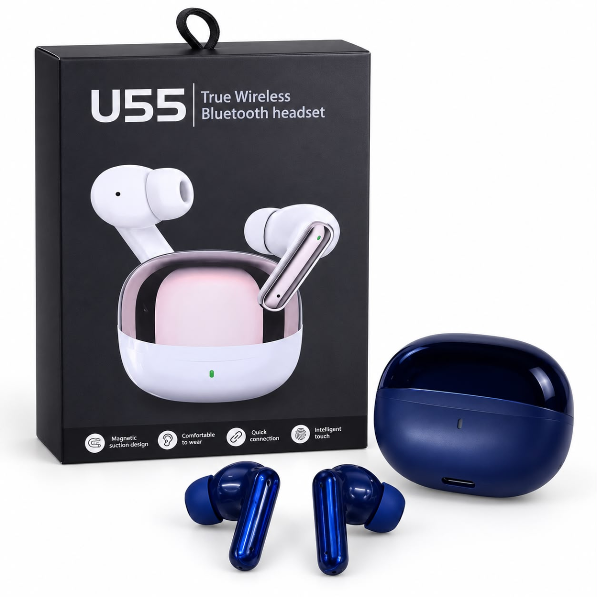 U55 AUDIFONO BLUETOOTH (AZUL)