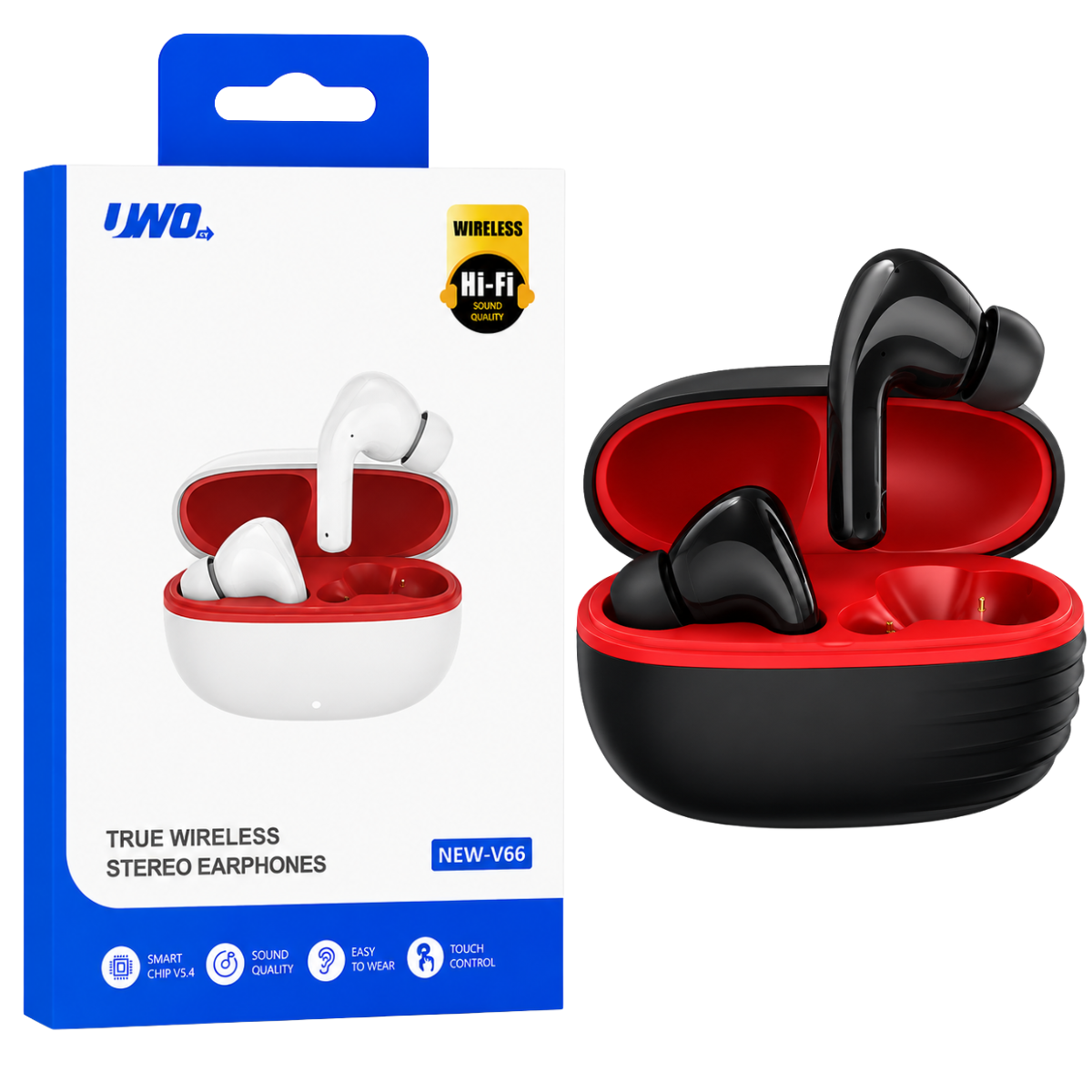 UWO NEW-V66 AUDIFONO BLUETOOTH (NEGRO)