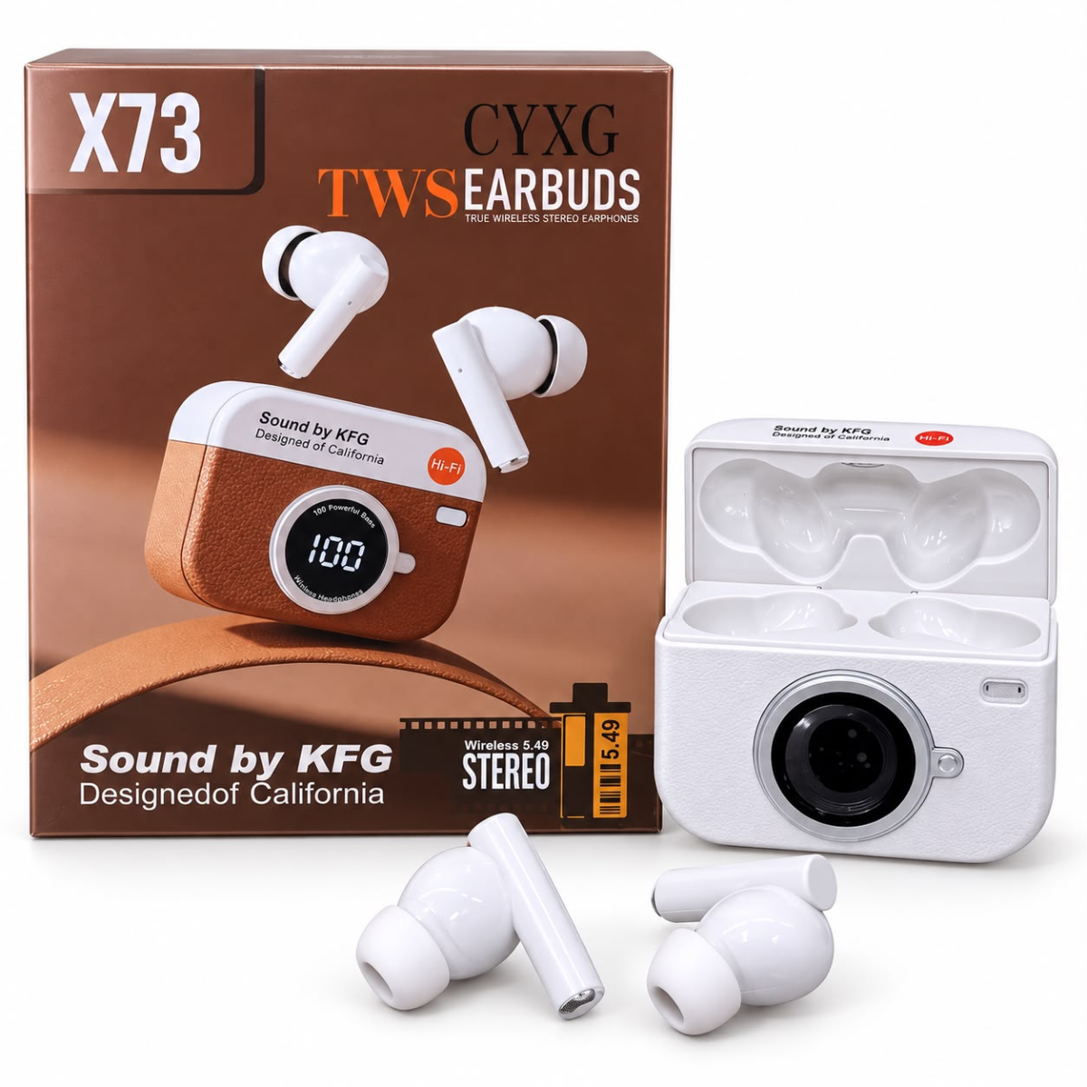 X73 AUDIFONO BLUETOOTH (CREMA)